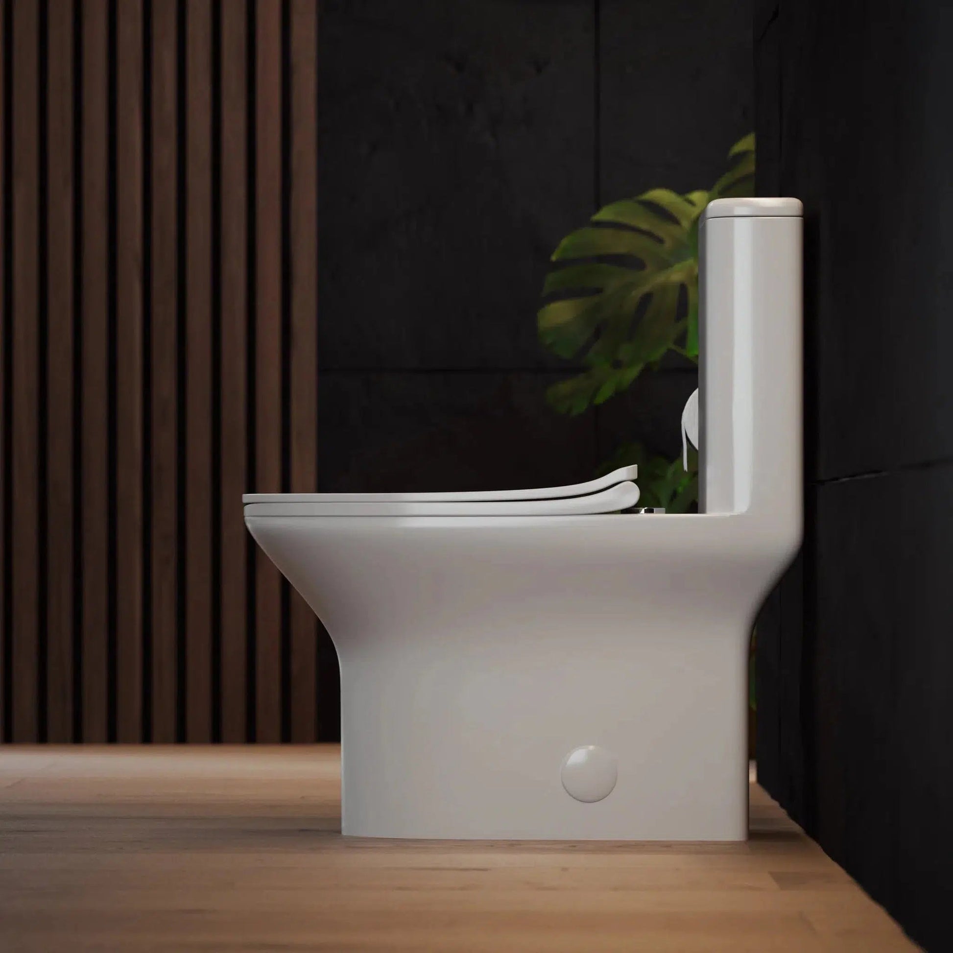 Swiss Madison Cascade 14" x 30" One-Piece White Elongated Floor-Mounted Toilet With 0.8/1.28 GPF