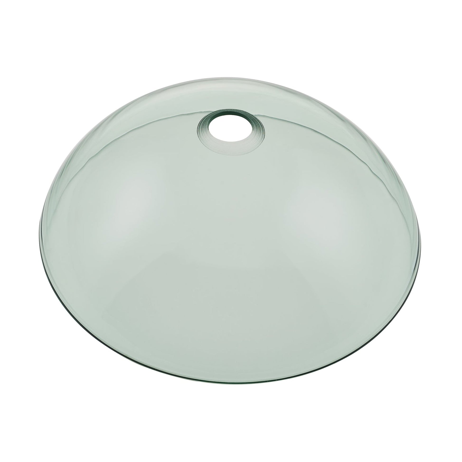 Swiss Madison Cascade 17" x 17" Clear Round Tempered Glass Vessel Bathroom Sink With Waterfall Faucet