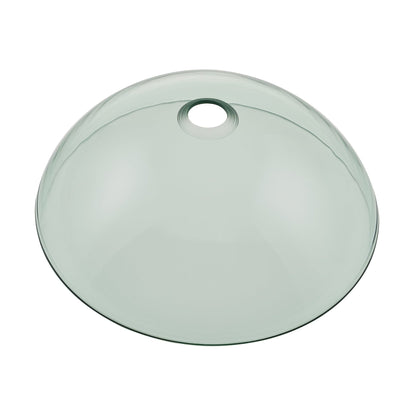 Swiss Madison Cascade 17" x 17" Clear Round Tempered Glass Vessel Bathroom Sink With Waterfall Faucet