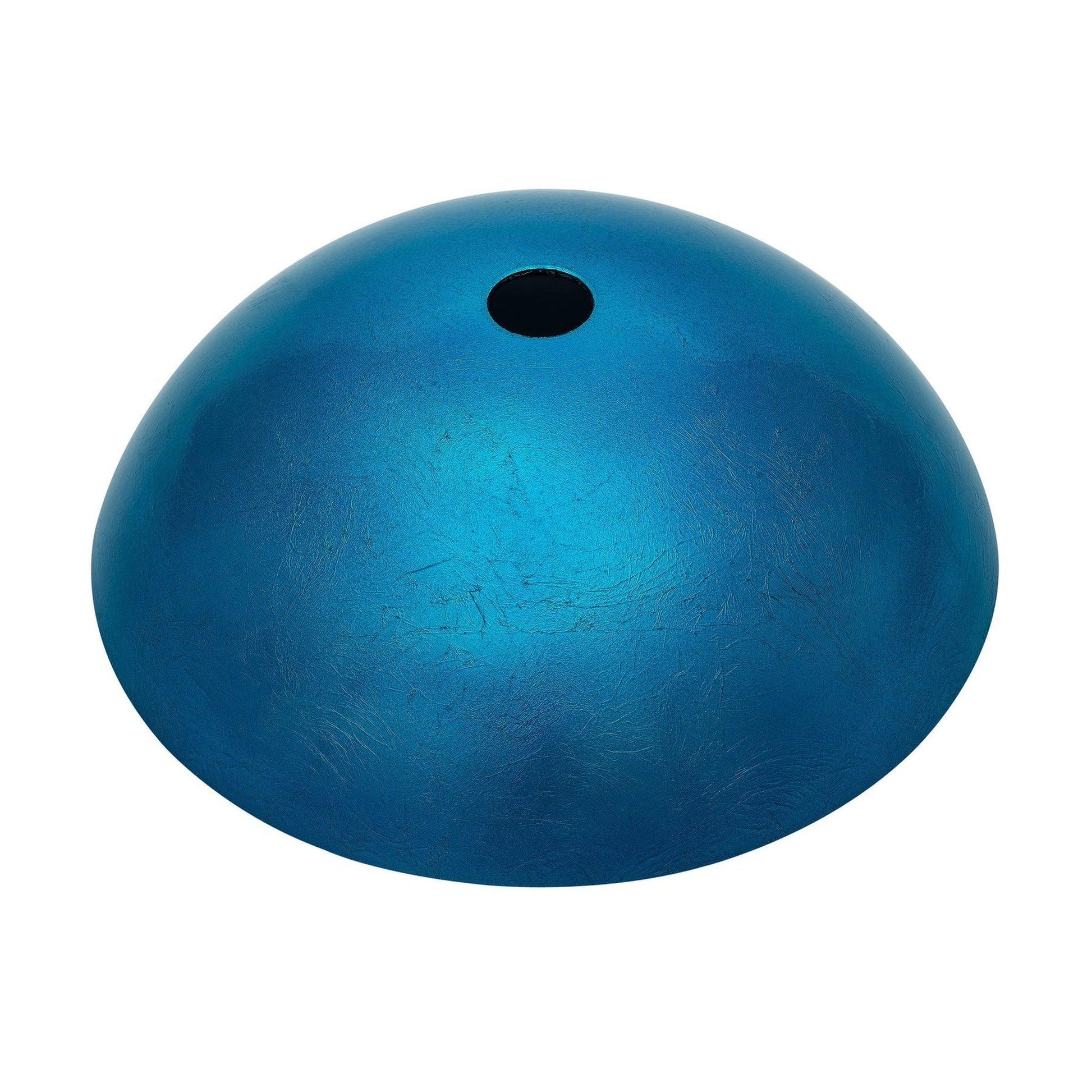 Swiss Madison Cascade 17" x 17" Ocean Blue Round Tempered Glass Vessel Bathroom Sink With Waterfall Faucet