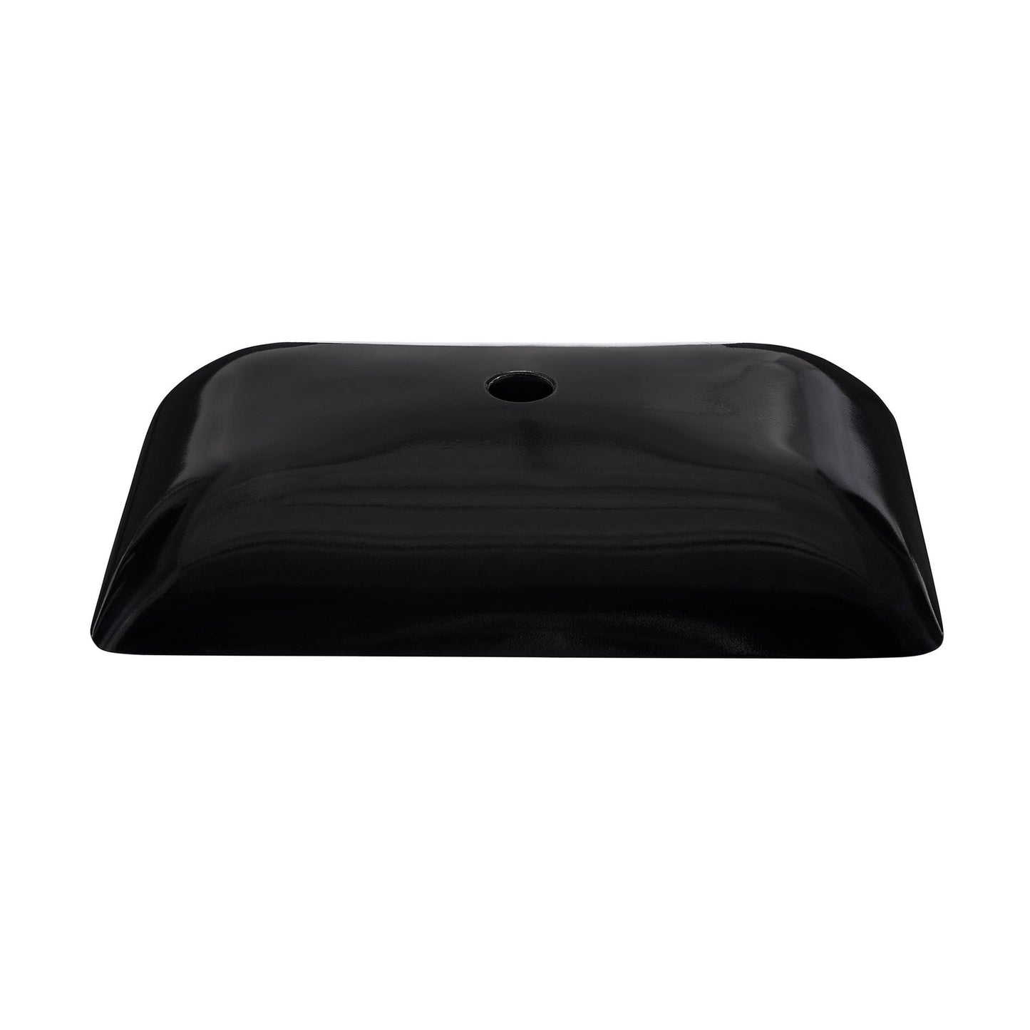 Swiss Madison Cascade 22" x 14" Ember Red Rectangular Tempered Glass Vessel Bathroom Sink With Waterfall Faucet