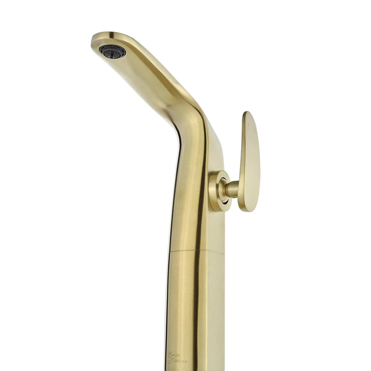 Swiss Madison Château 12" Brushed Gold Single Hole Bathroom Faucet With Flow Rate of 1.2 GPM