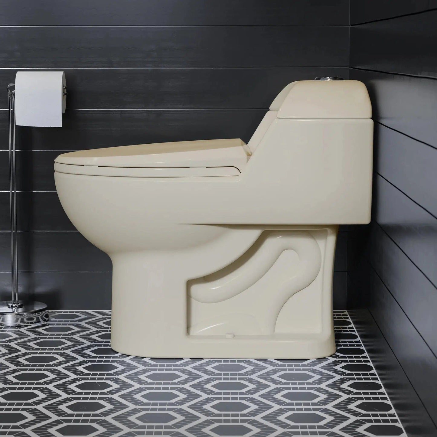 Swiss Madison Château 16" x 24" One-Piece Bisque Elongated Floor-Mounted Toilet With 1.1/1.6 GPF