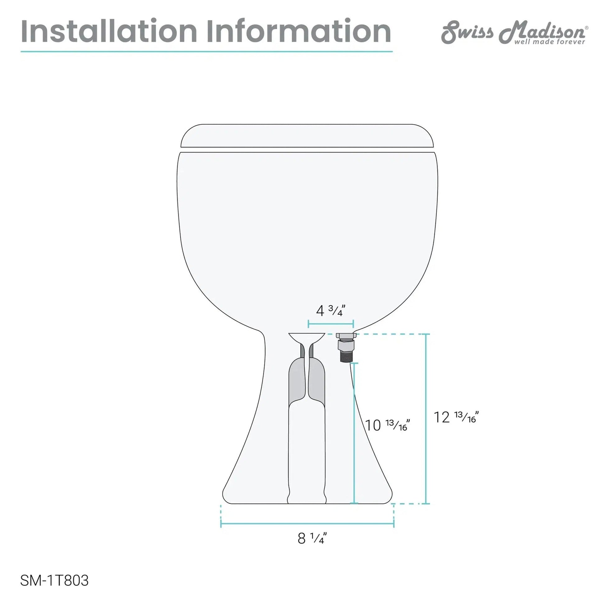 Swiss Madison Château 16" x 24" One-Piece Glossy White Elongated Floor-Mounted Toilet With 1.1/1.6 GPF