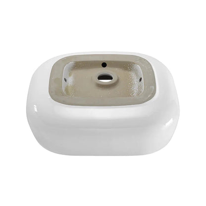 Swiss Madison Château 18" x 16" White Square Ceramic Bathroom Vessel Sink
