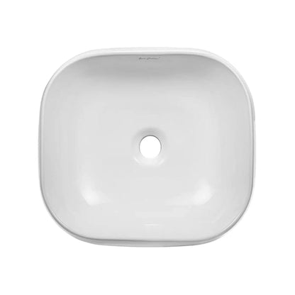 Swiss Madison Château 18" x 16" White Square Ceramic Vessel Bathroom Sink