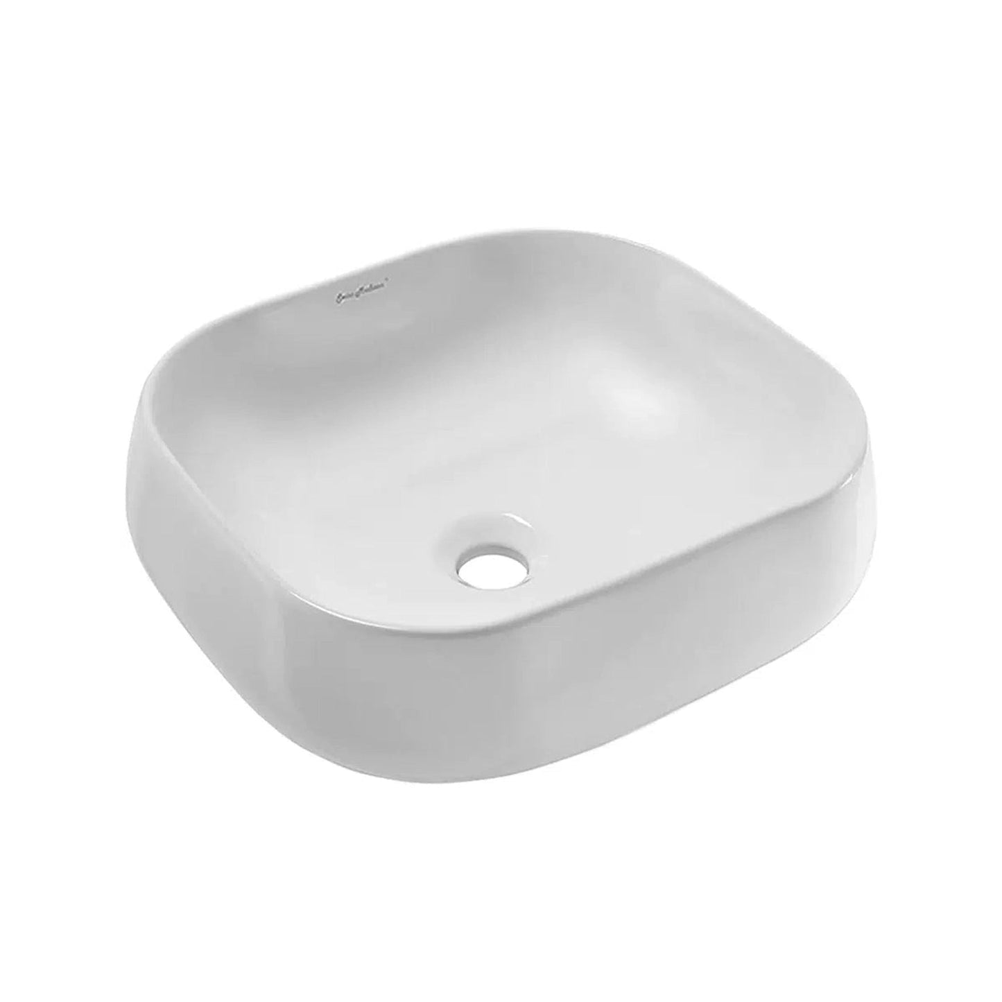 Swiss Madison Château 18" x 16" White Square Ceramic Vessel Bathroom Sink