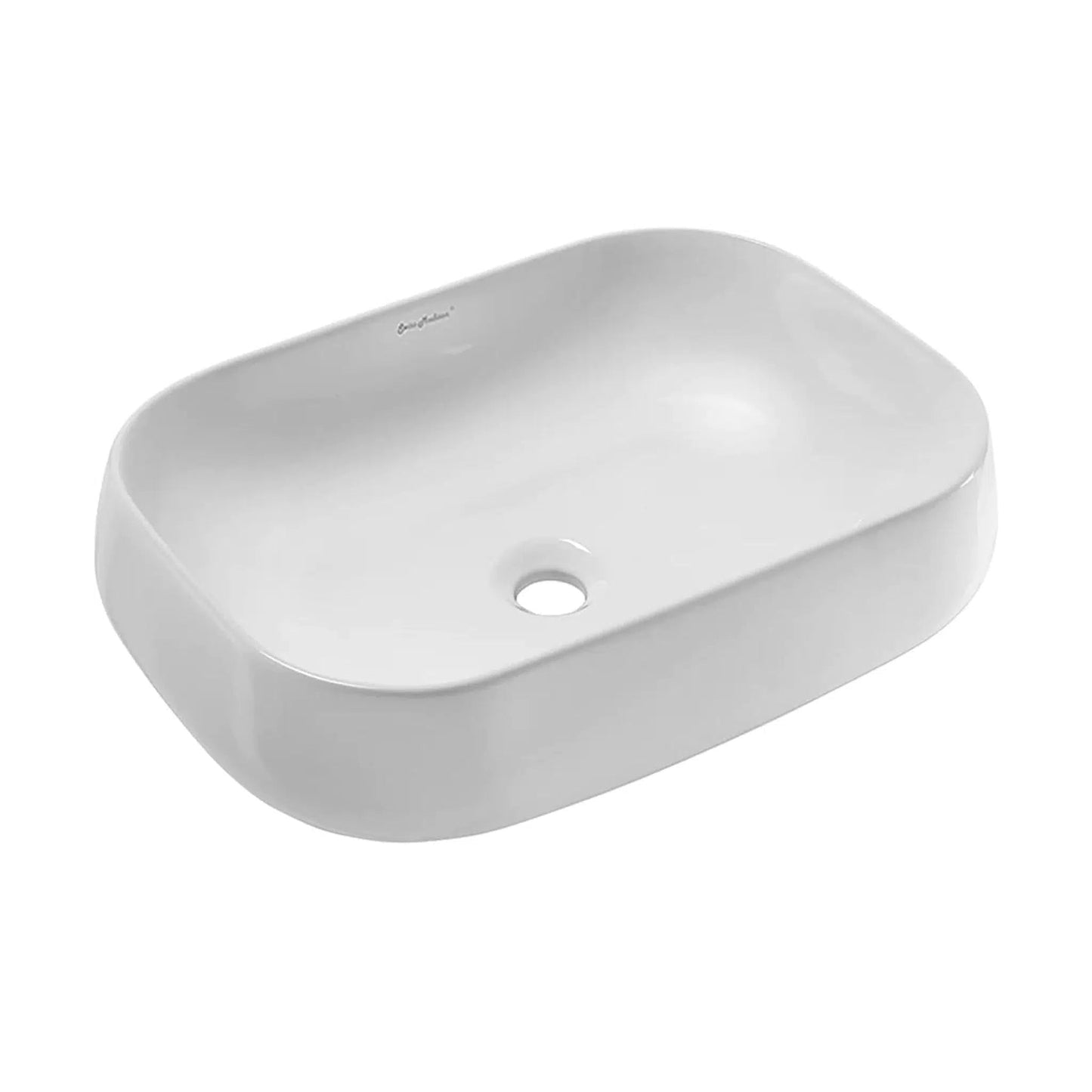 Swiss Madison Château 22" x 16" White Square Ceramic Vessel Bathroom Sink