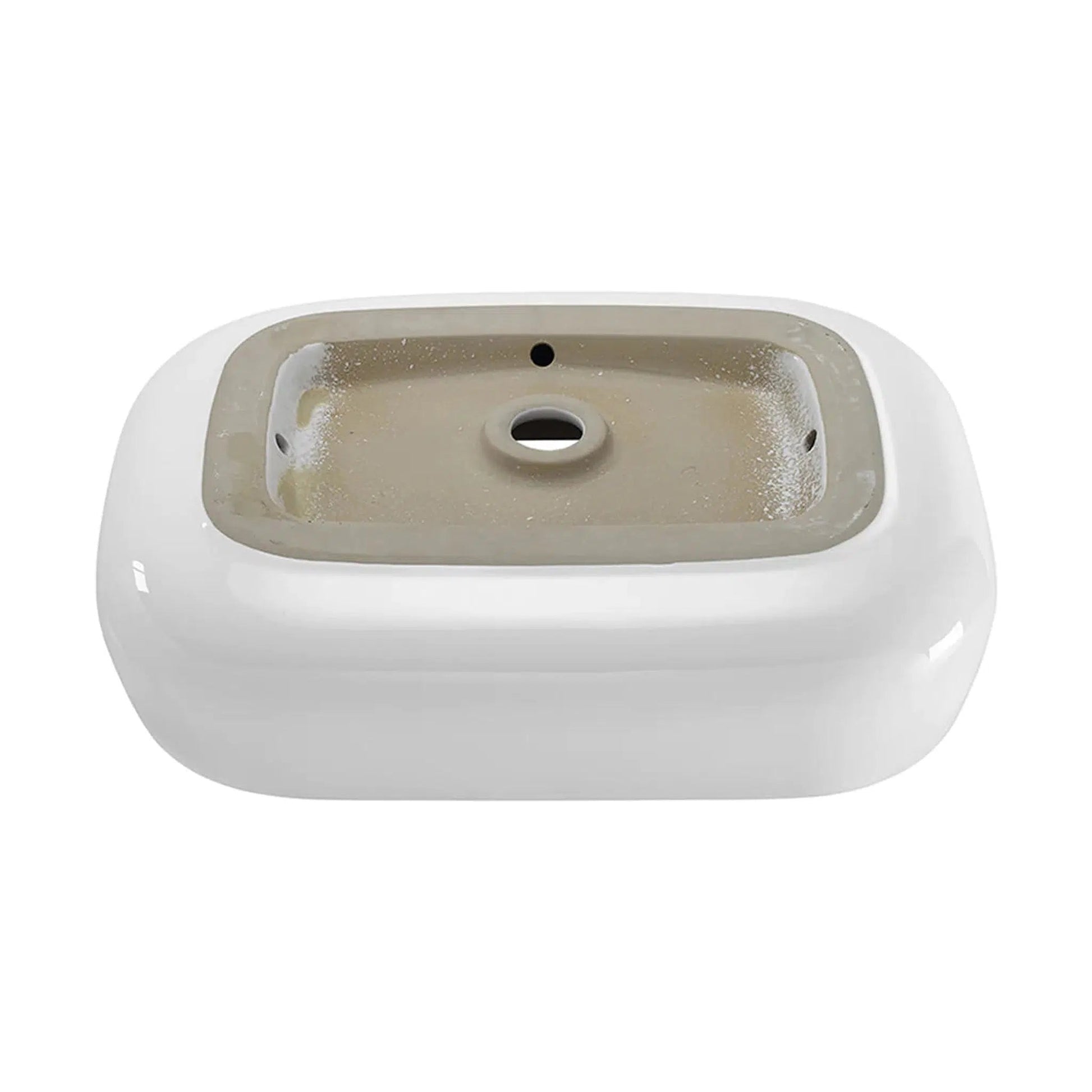 Swiss Madison Château 22" x 16" White Square Ceramic Vessel Bathroom Sink