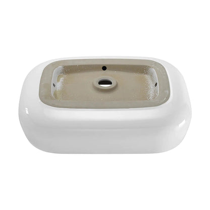 Swiss Madison Château 22" x 16" White Square Ceramic Vessel Bathroom Sink