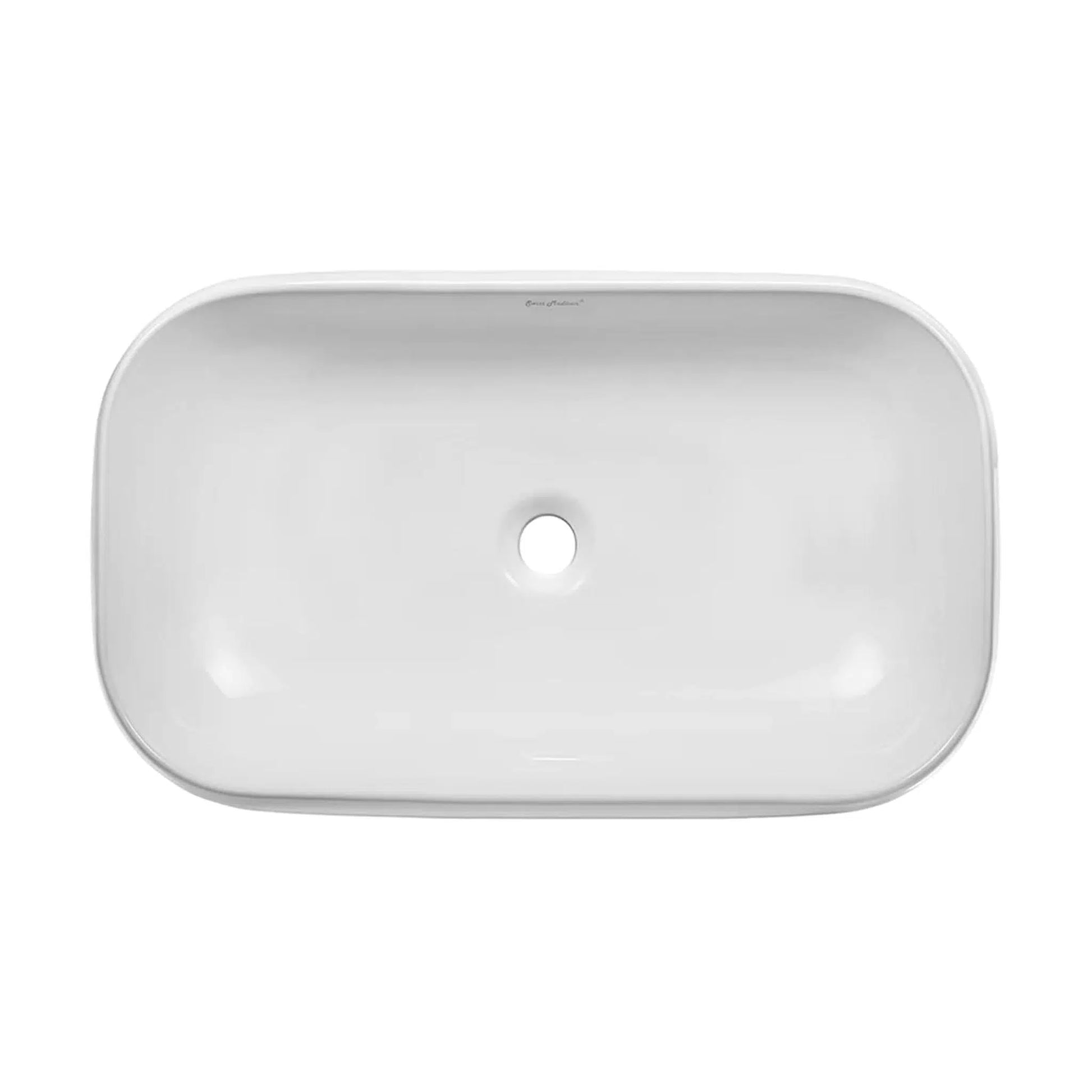 Swiss Madison Château 28" x 16" White Rectangle Ceramic Bathroom Vessel Sink