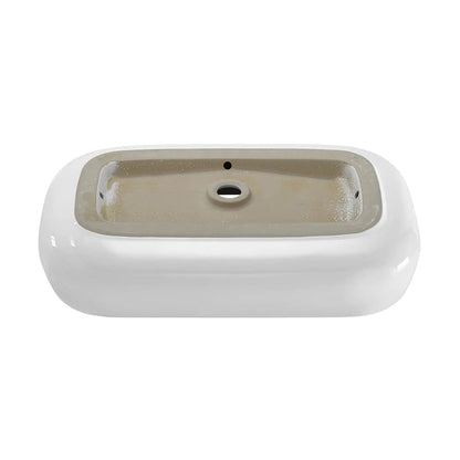 Swiss Madison Château 28" x 16" White Rectangle Ceramic Vessel Bathroom Sink