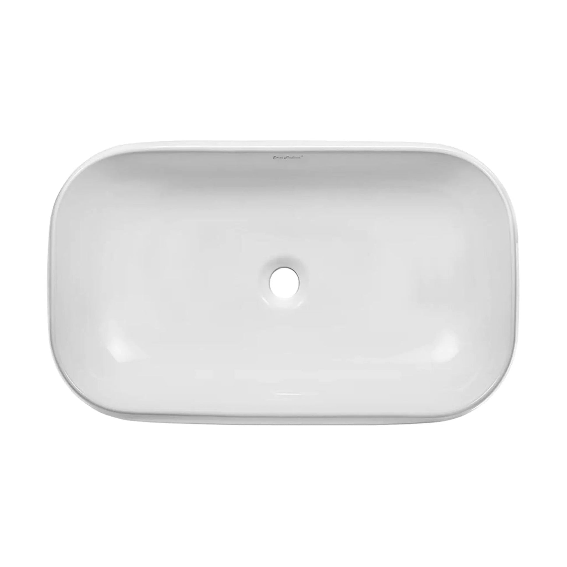 Swiss Madison Château 28" x 16" White Rectangle Ceramic Vessel Bathroom Sink