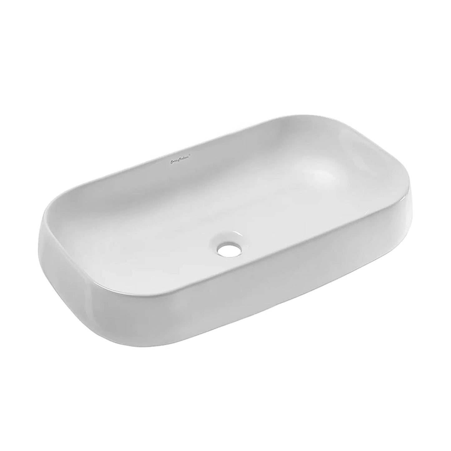 Swiss Madison Château 28" x 16" White Rectangle Ceramic Vessel Bathroom Sink