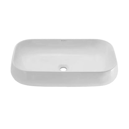 Swiss Madison Château 28" x 16" White Rectangle Ceramic Vessel Bathroom Sink