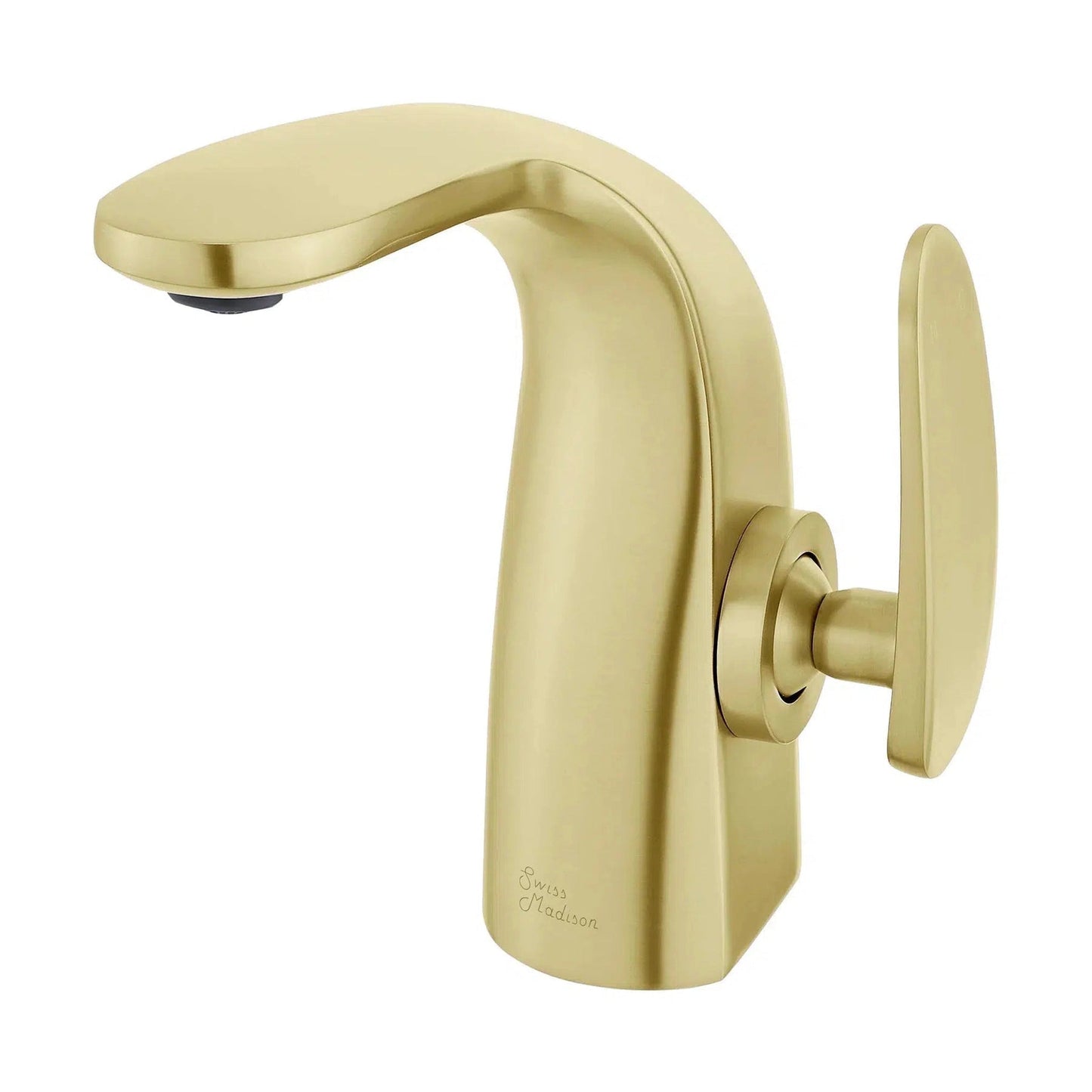 Swiss Madison Château 7” Brushed Gold Single Hole Bathroom Faucet With Flow Rate of 1.2 GPM