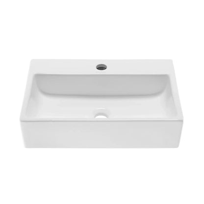 Swiss Madison Claire 21" x 14" White Rectangle Ceramic Vessel Bathroom Sink
