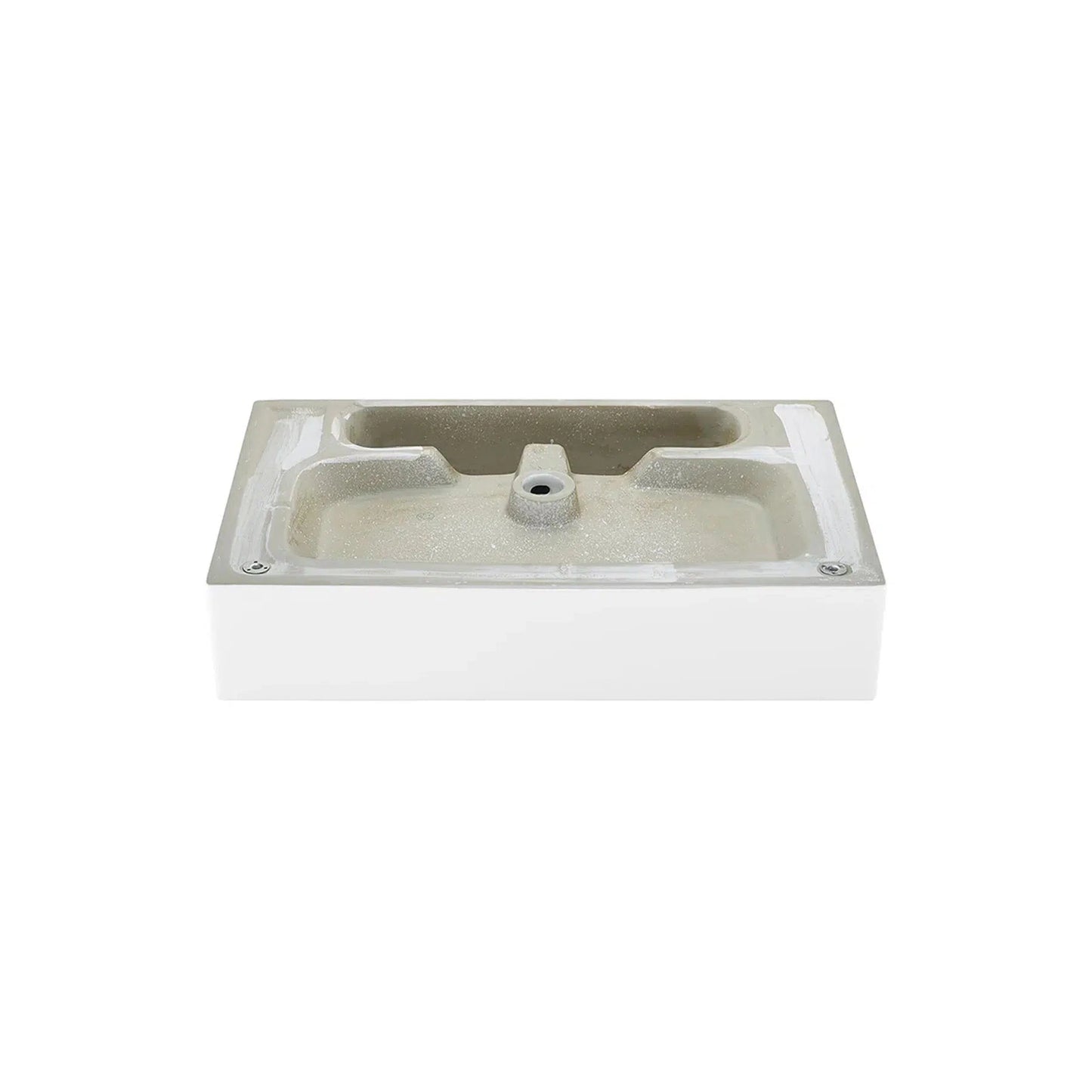 Swiss Madison Claire 24" x 35" Wall-Mounted Console Sink With White Basin and Black Legs