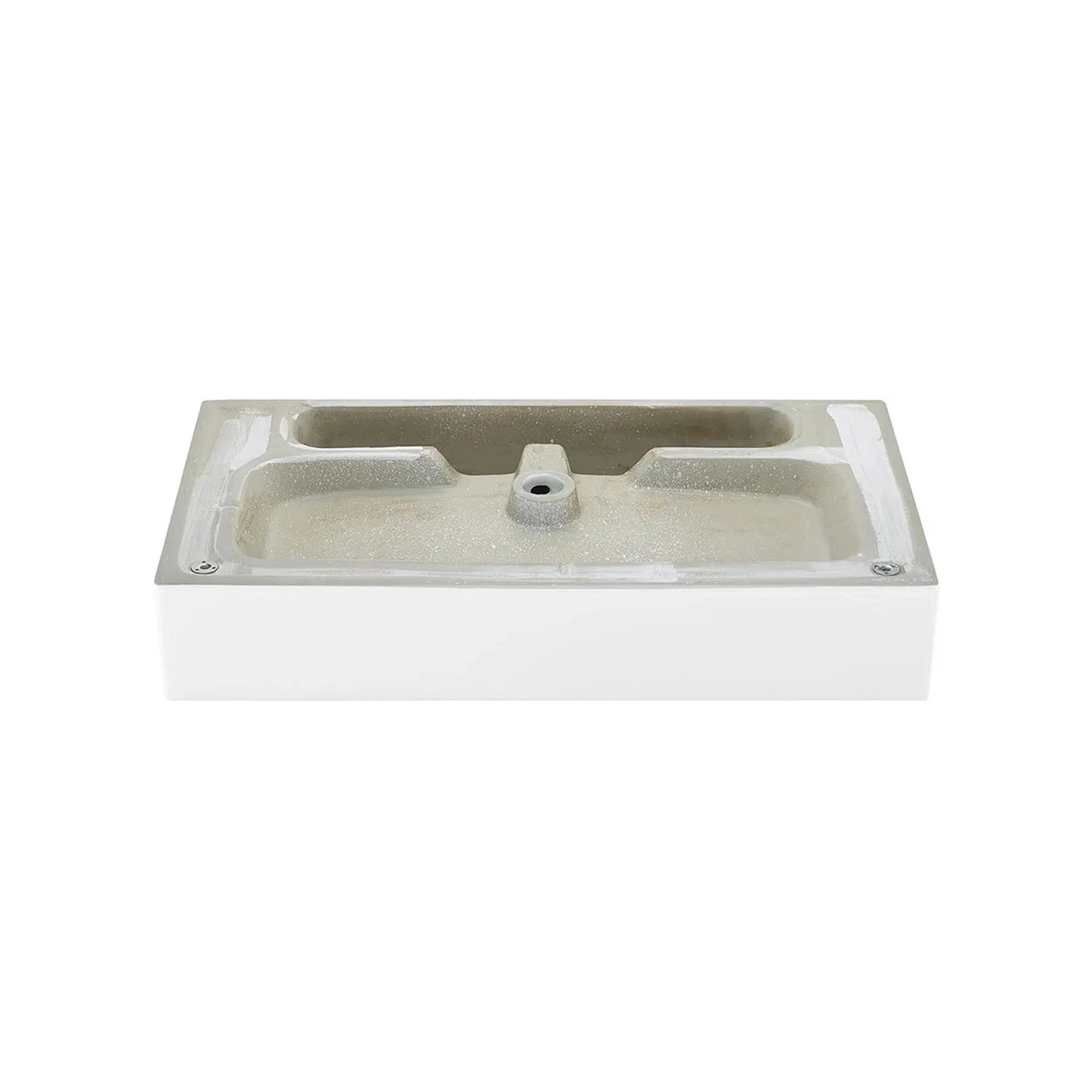 Swiss Madison Claire 30" x 35" Wall-Mounted Console Sink With White Basin and Black Legs