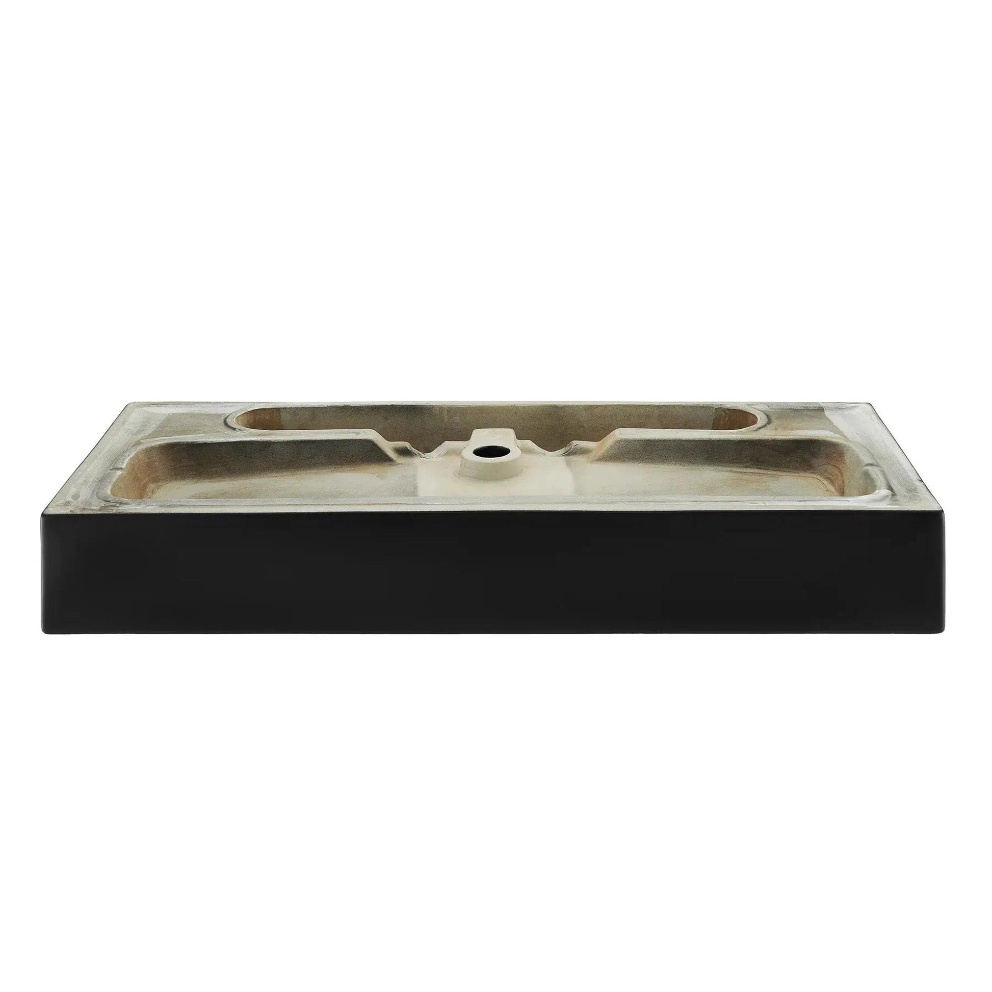 Swiss Madison Claire 40" x 35" Wall-Mounted Console Sink With Matte Black Basin and Black Legs