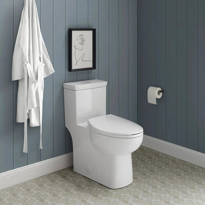 Swiss Madison Classé 15" x 30" One-Piece Glossy White Elongated Floor-Mounted Toilet With 1.1/1.6 GPF