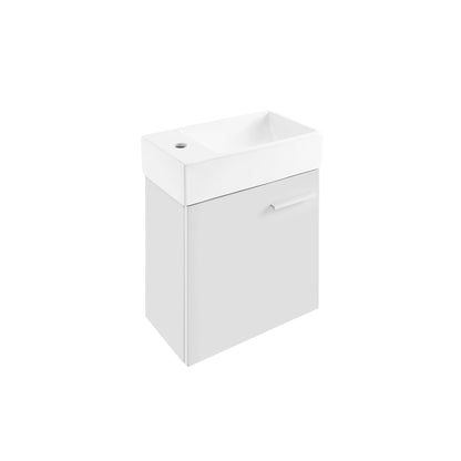 Swiss Madison Colmer 18" x 22" Wall-Mounted Glossy White Bathroom Vanity With Ceramic Single Sink