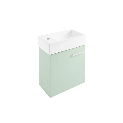 Swiss Madison Colmer 18" x 22" Wall-Mounted Mint Bathroom Vanity With Ceramic Single Sink