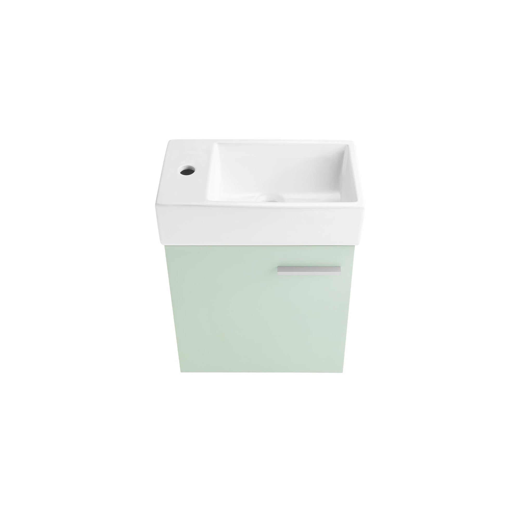 Swiss Madison Colmer 18" x 22" Wall-Mounted Mint Bathroom Vanity With Ceramic Single Sink