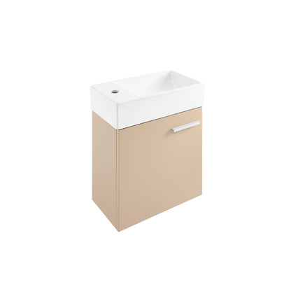 Swiss Madison Colmer 18" x 22" Wall-Mounted Sandstone Bathroom Vanity With Ceramic Single Sink