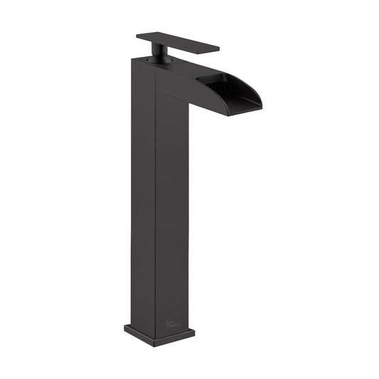 Swiss Madison Concorde 13" Single-Handle Matte Black Waterfall Bathroom Faucet With 1.2 GPM Flow Rate