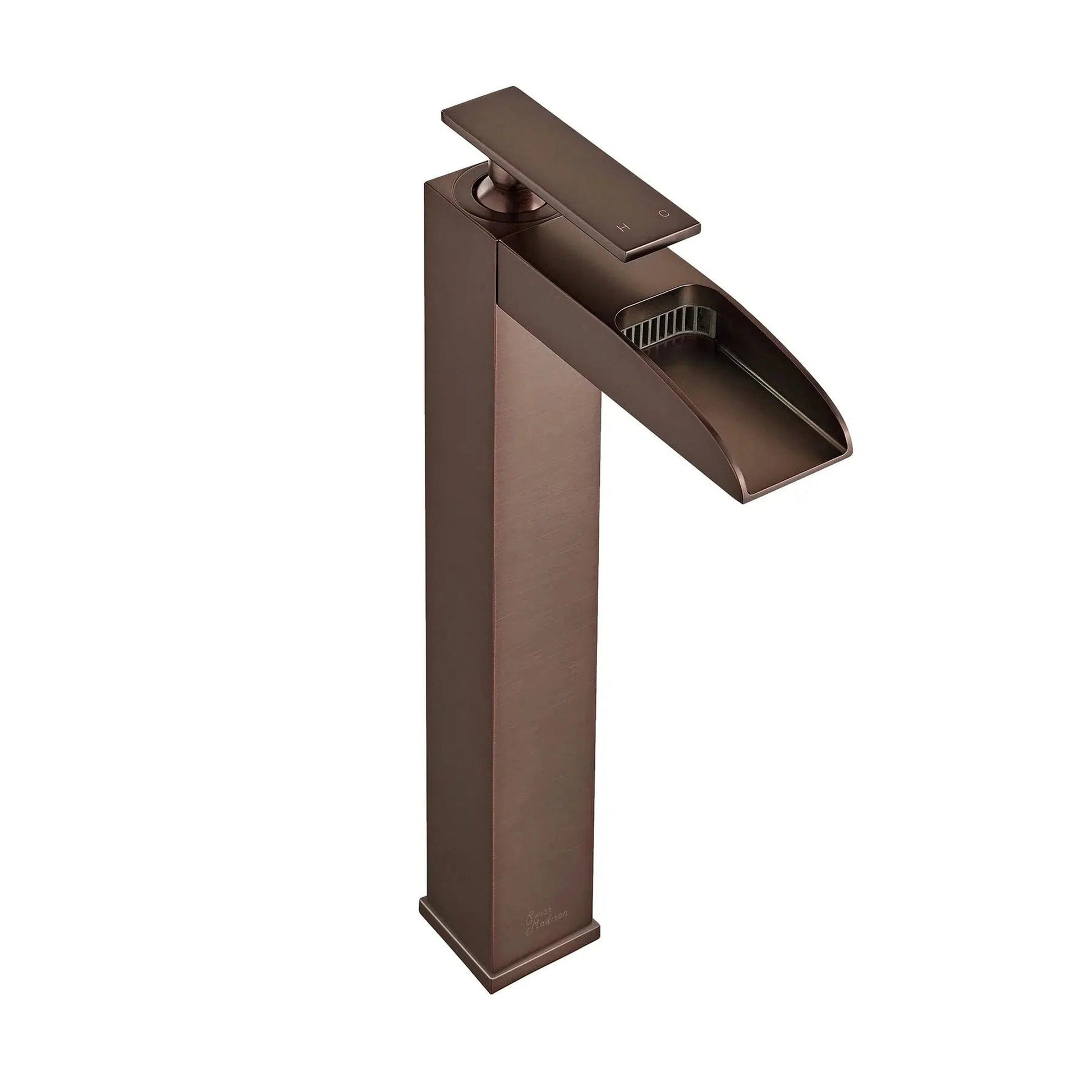 Swiss Madison Concorde 13" Single-Handle Oil Rubbed Bronze Waterfall Bathroom Faucet With 1.2 GPM Flow Rate