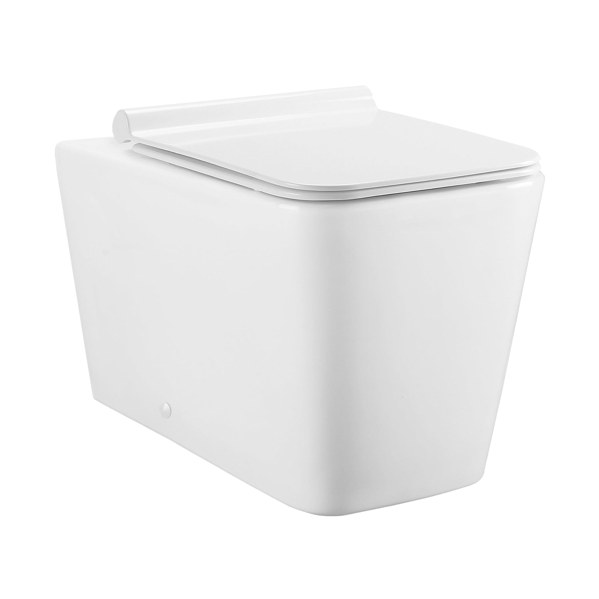 Swiss Madison Concorde 14" x 16" White Back-to-Wall Elongated Square Floor-Mounted Toilet Bowl