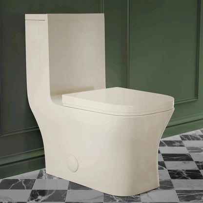 Swiss Madison Concorde 14" x 29" One-Piece Bisque Elongated Square Floor-Mounted Toilet With 1.1/1.6 GPF