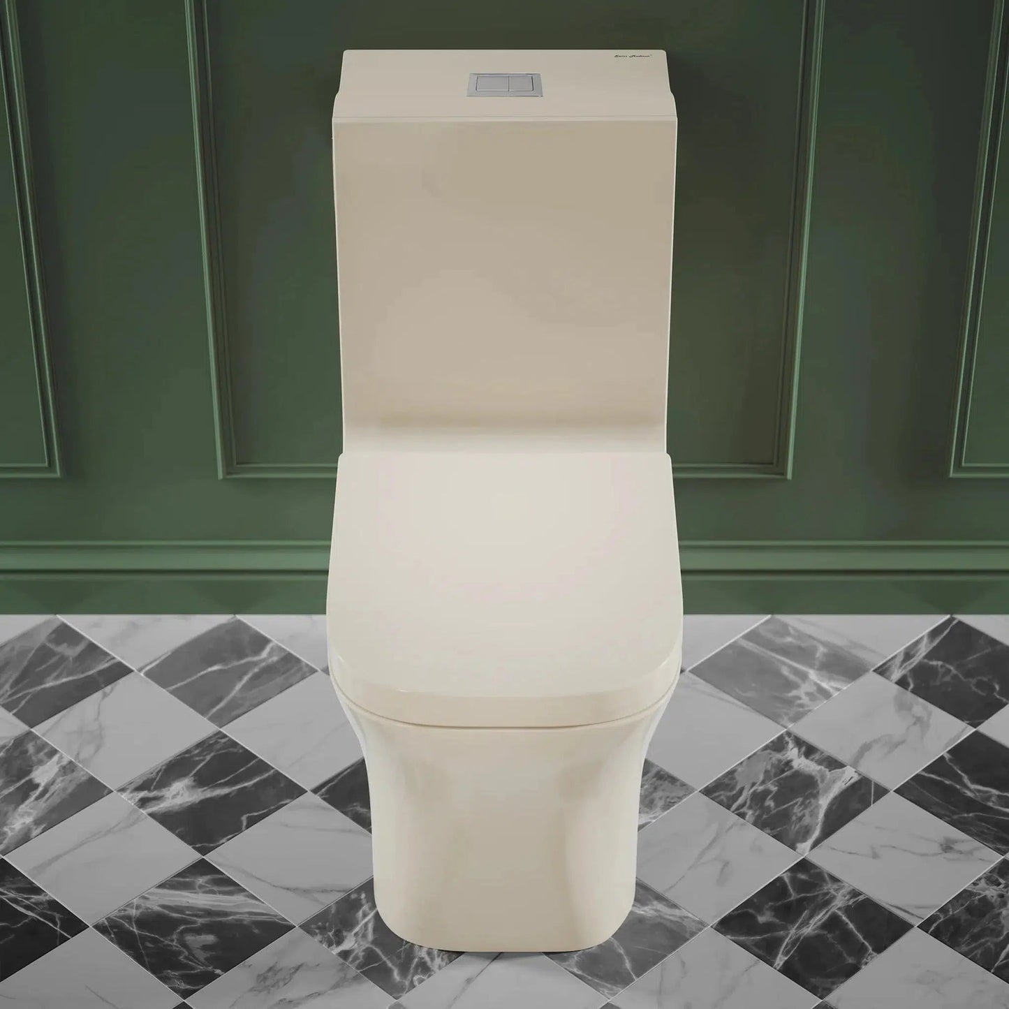 Swiss Madison Concorde 14" x 29" One-Piece Bisque Elongated Square Floor-Mounted Toilet With 1.1/1.6 GPF