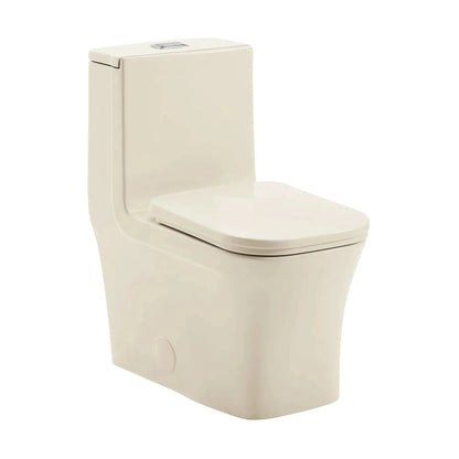 Swiss Madison Concorde 14" x 29" One-Piece Bisque Elongated Square Floor-Mounted Toilet With 1.1/1.6 GPF