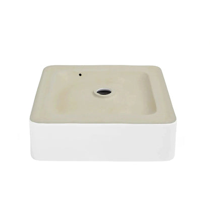Swiss Madison Concorde 15" x 15" White Square Ceramic Bathroom Vessel Sink