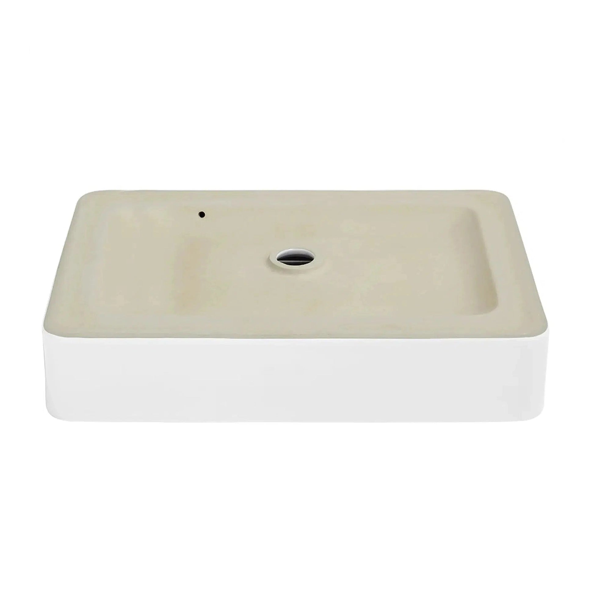 Swiss Madison Concorde 24" x 16" White Rectangle Ceramic Bathroom Vessel Sink