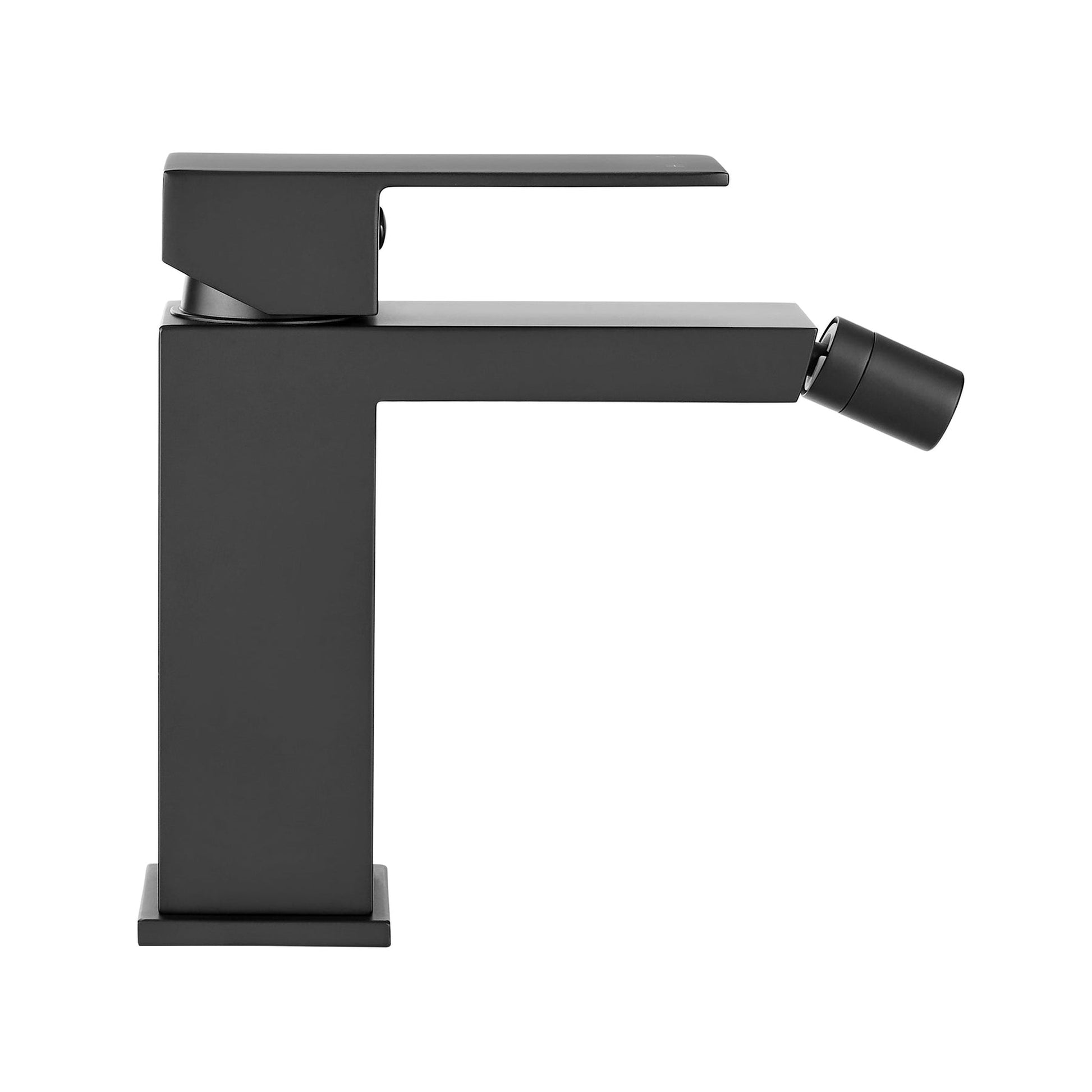 Swiss Madison Concorde 6" Matte Black Single Hole Fixture Mounted Bidet Faucet With Flow Rate of 1.28 GPM