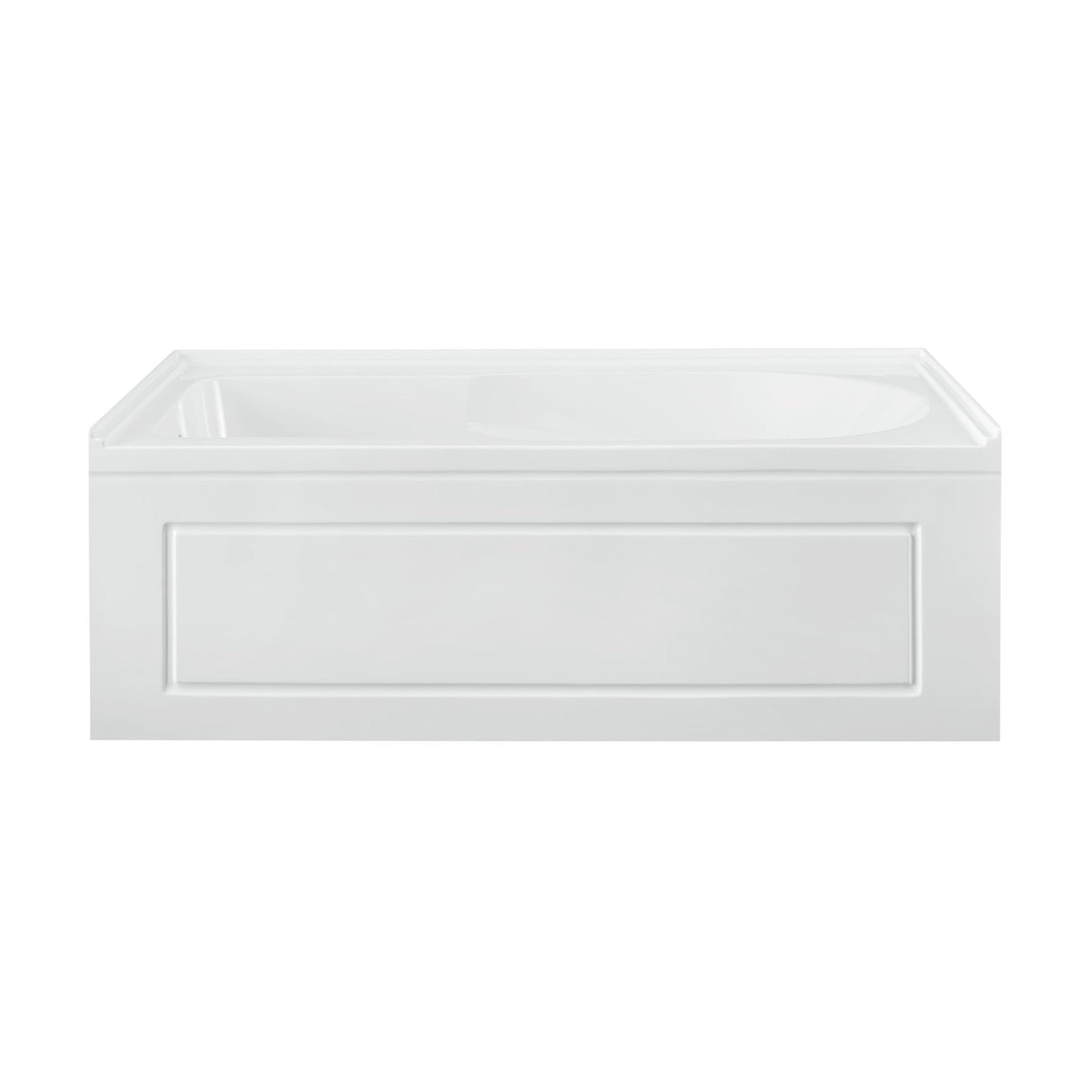 Swiss Madison Concorde 60" x 32" Glossy White Left-Hand Drain Alcove Bathtub With Integrated Armrest and Built-In Flange & Apron Front