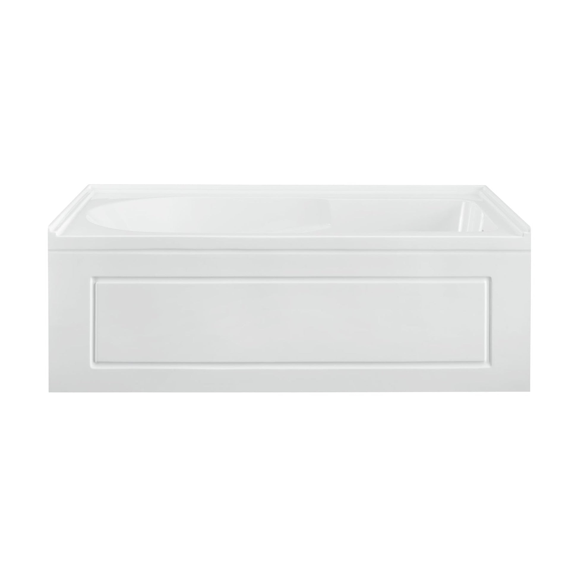 Swiss Madison Concorde 60" x 32" Glossy White Right-Hand Drain Alcove Bathtub With Integrated Armrest and Built-In Flange & Apron Front