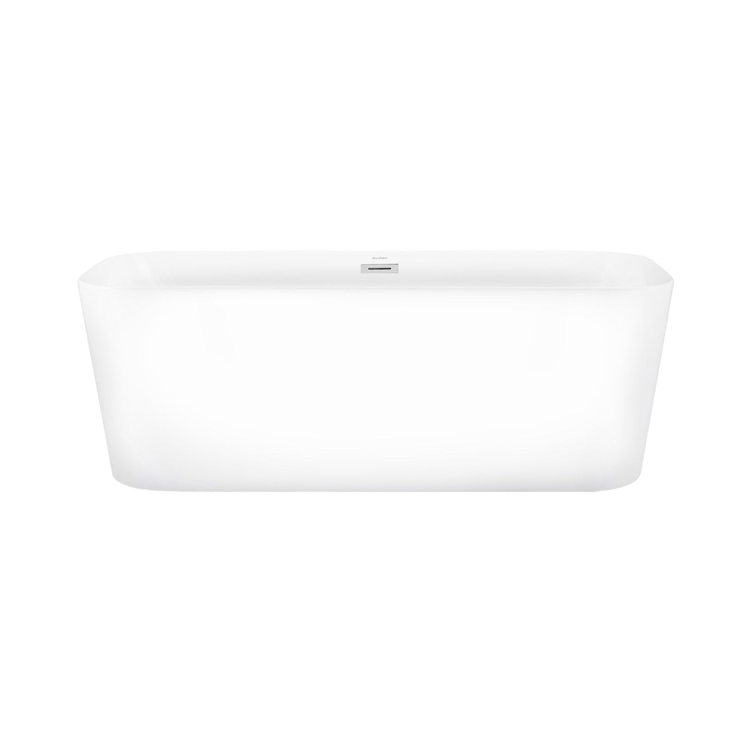 Swiss Madison Concorde 67" x 31" White Center Drain Freestanding Bathtub With Chrome Toe-Tap Drain and Overflow