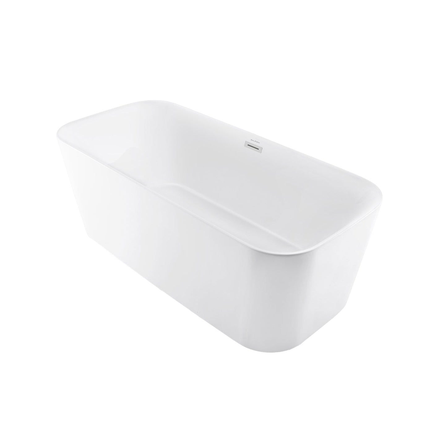 Swiss Madison Concorde 67" x 31" White Center Drain Freestanding Bathtub With Chrome Toe-Tap Drain and Overflow