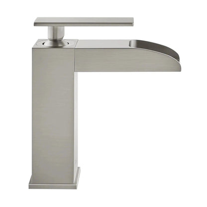 Swiss Madison Concorde 7" Single-Handle Brushed Nickel Waterfall Bathroom Faucet With 1.2 GPM Flow Rate