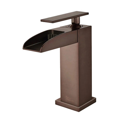 Swiss Madison Concorde 7" Single-Handle Oil Rubbed Bronze Waterfall Bathroom Faucet With 1.2 GPM Flow Rate