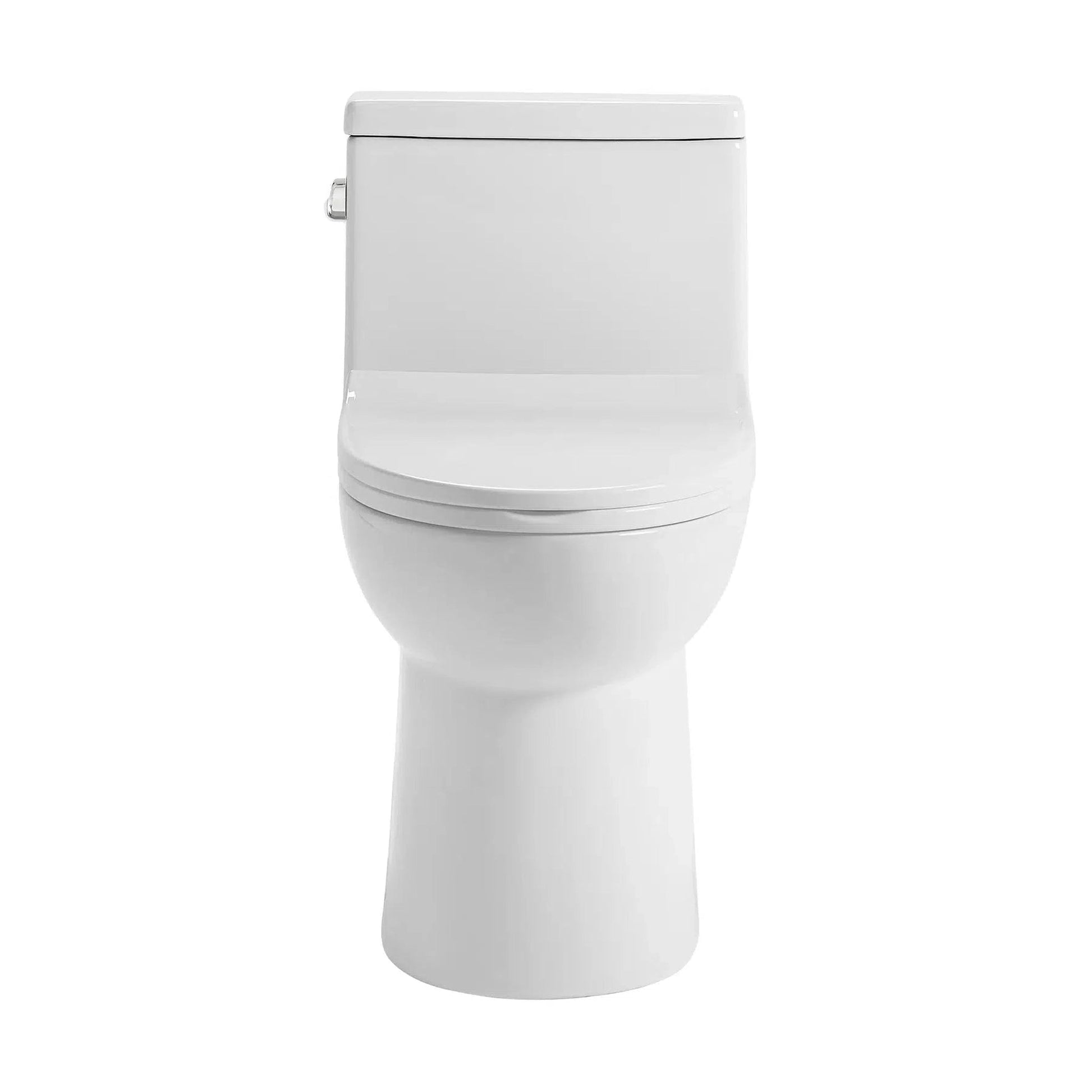 Swiss Madison Daxton 15" x 28" Glossy White One-Piece Elongated Floor Mounted Toilet With 1.28 GPF Vortex Side Flush Function