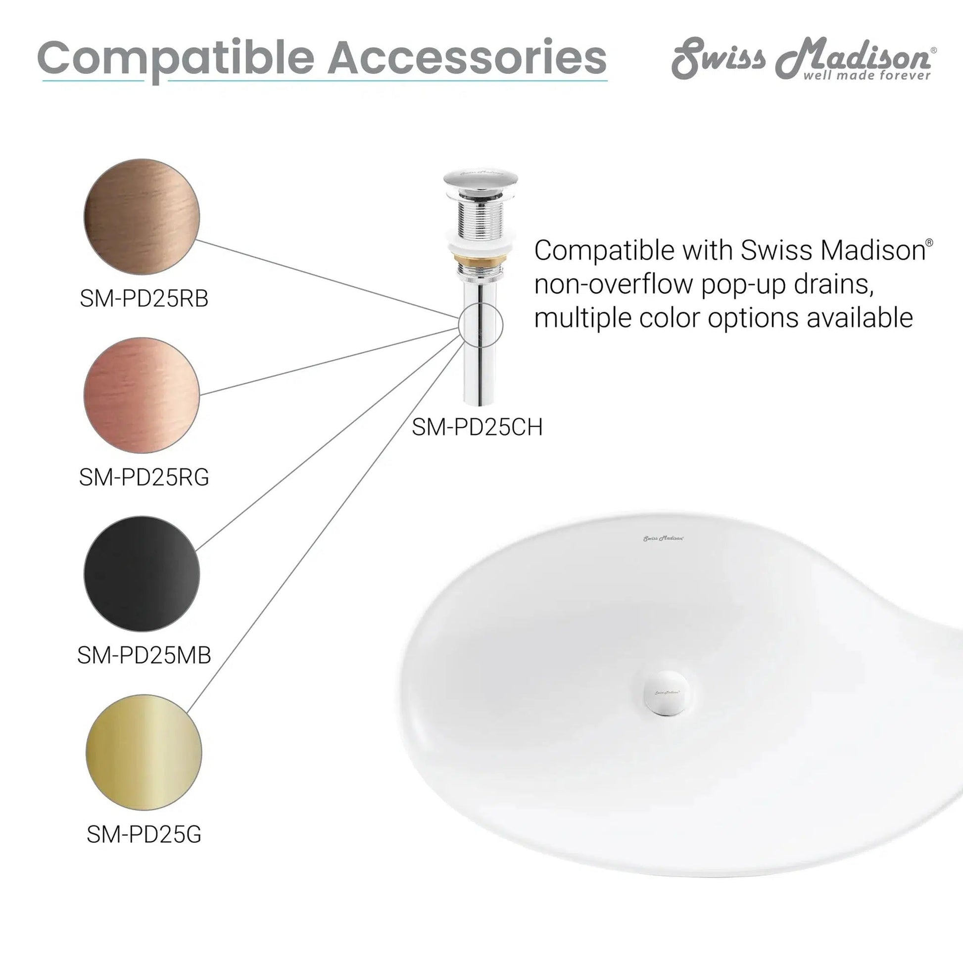 Swiss Madison Daxton 26" x 16" White Irregular Ceramic Vessel Bathroom Sink