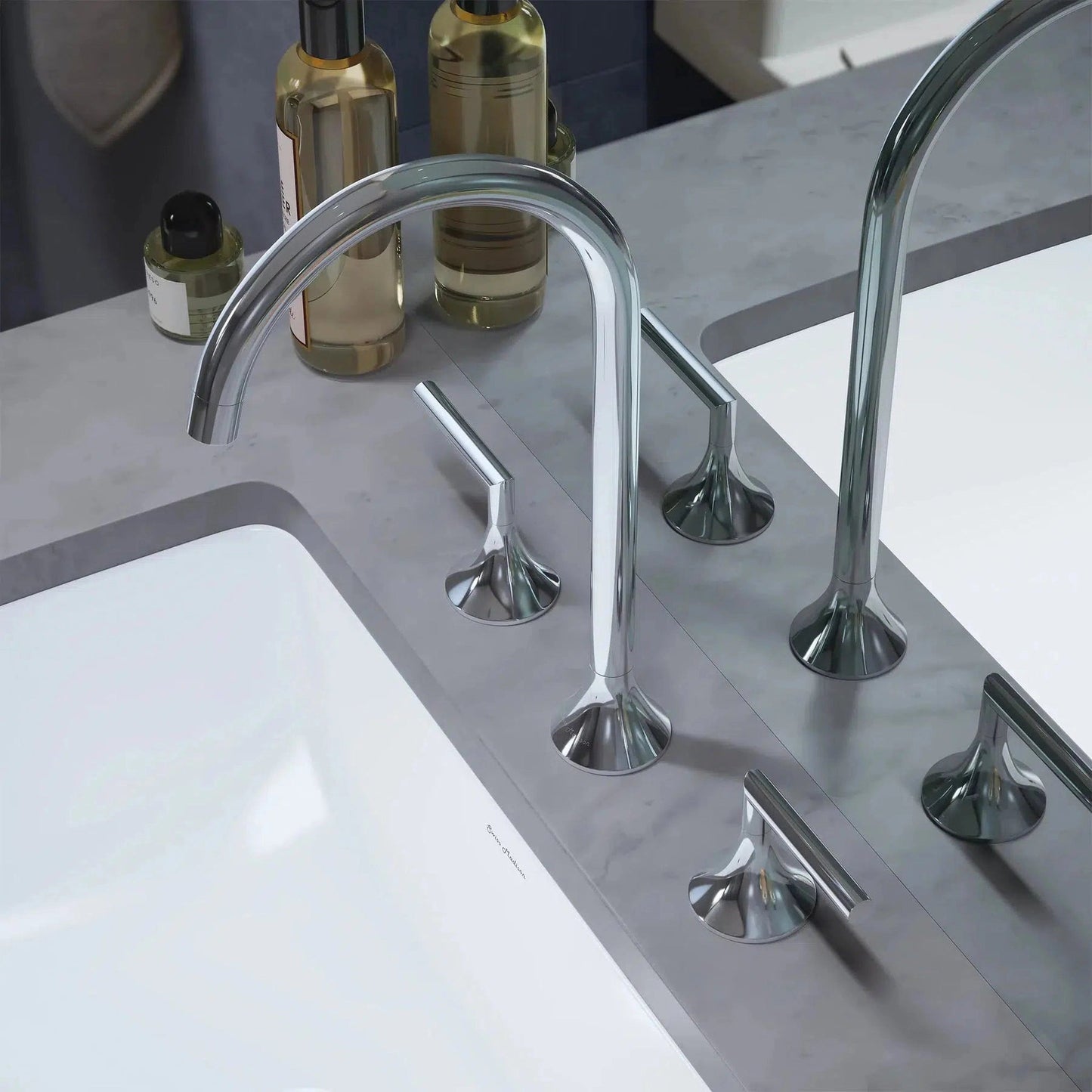 Swiss Madison Daxton 8" Chrome Widespread Bathroom Faucet With Bar Handles and 1.2 GPM Flow Rate