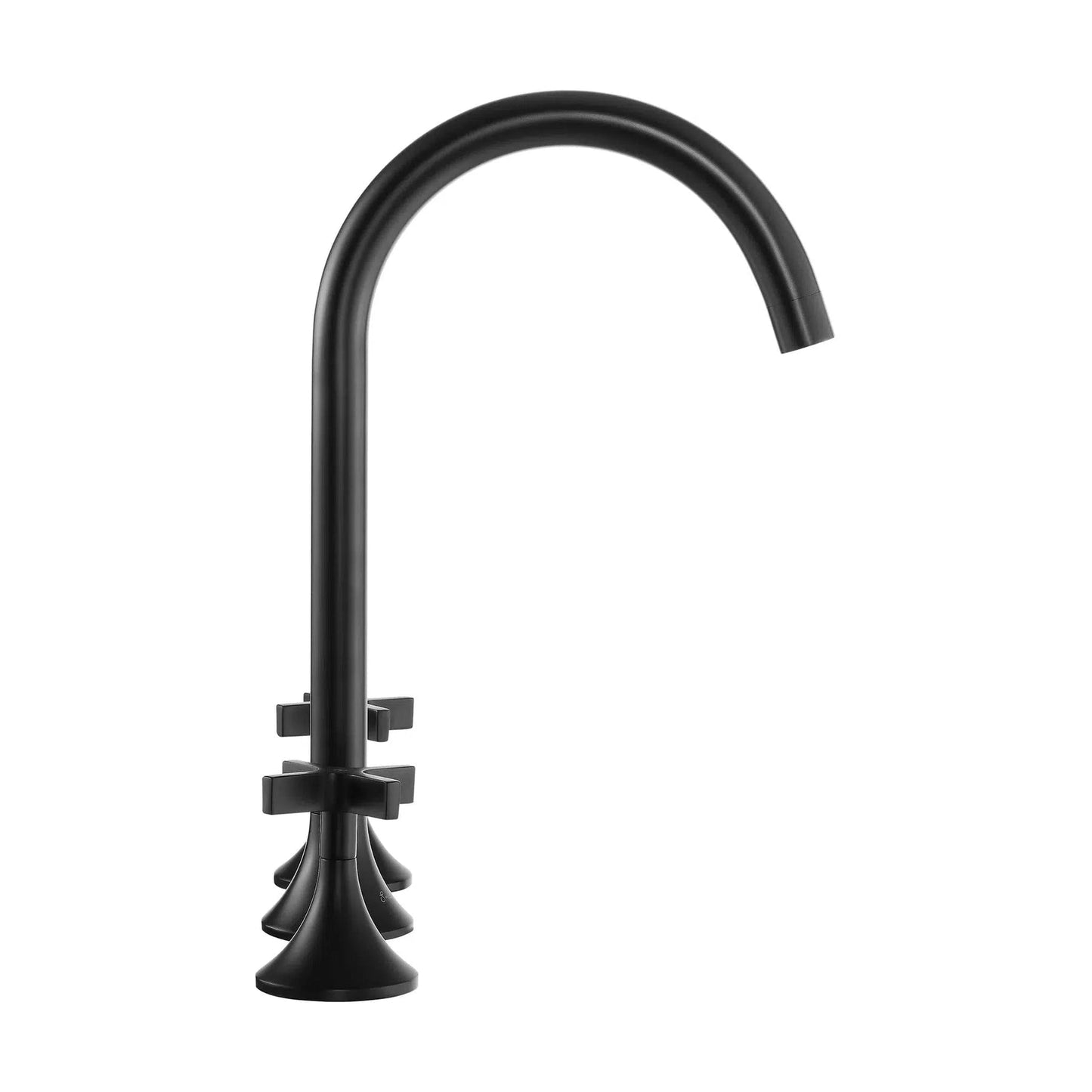 Swiss Madison Daxton 8" Matte Black Widespread Bathroom Faucet With Cross Handles and 1.2 GPM Flow Rate