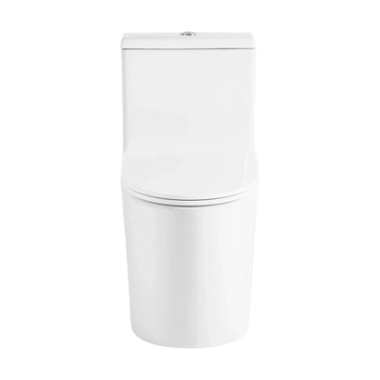 Swiss Madison Dreux 15" x 31" White One-Piece Elongated High Efficiency Floor-Mounted Glazed Ceramic Toilet With 0.8 GPF Water Saving Patented Technology