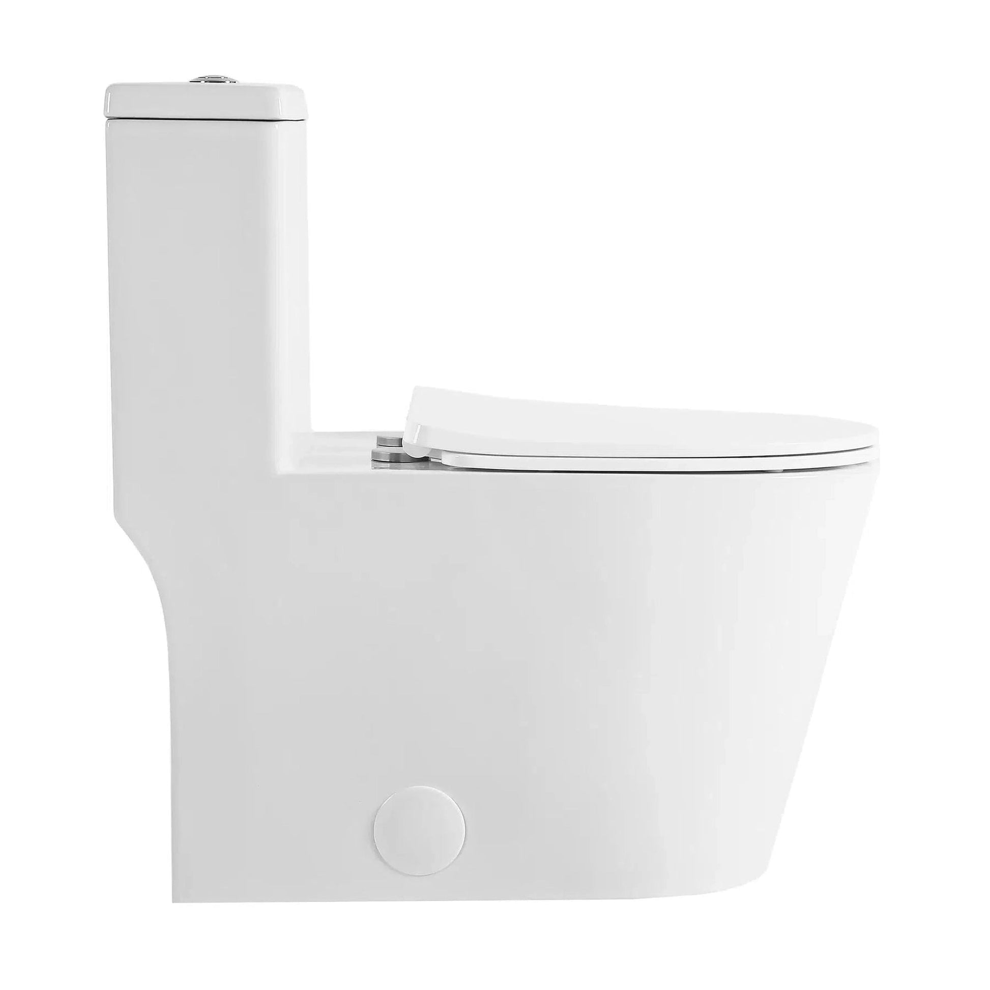 Swiss Madison Dreux 15" x 31" White One-Piece Elongated High Efficiency Floor-Mounted Glazed Ceramic Toilet With 0.8 GPF Water Saving Patented Technology